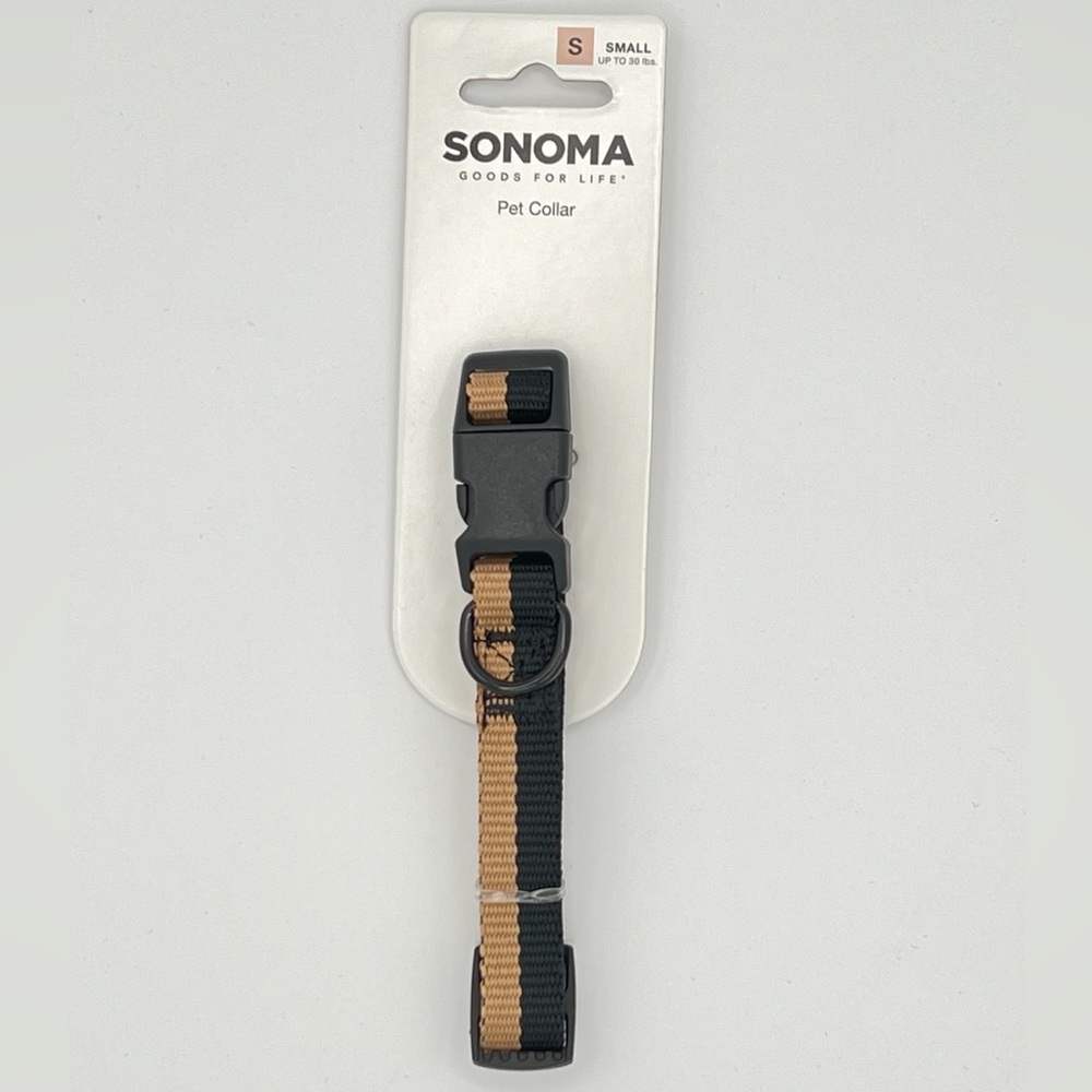 NWT Small Pet/Dog Collar Black Tan